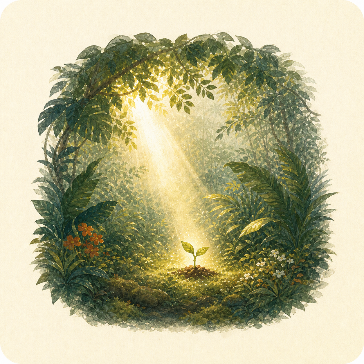 太陽を表す植物のイラスト